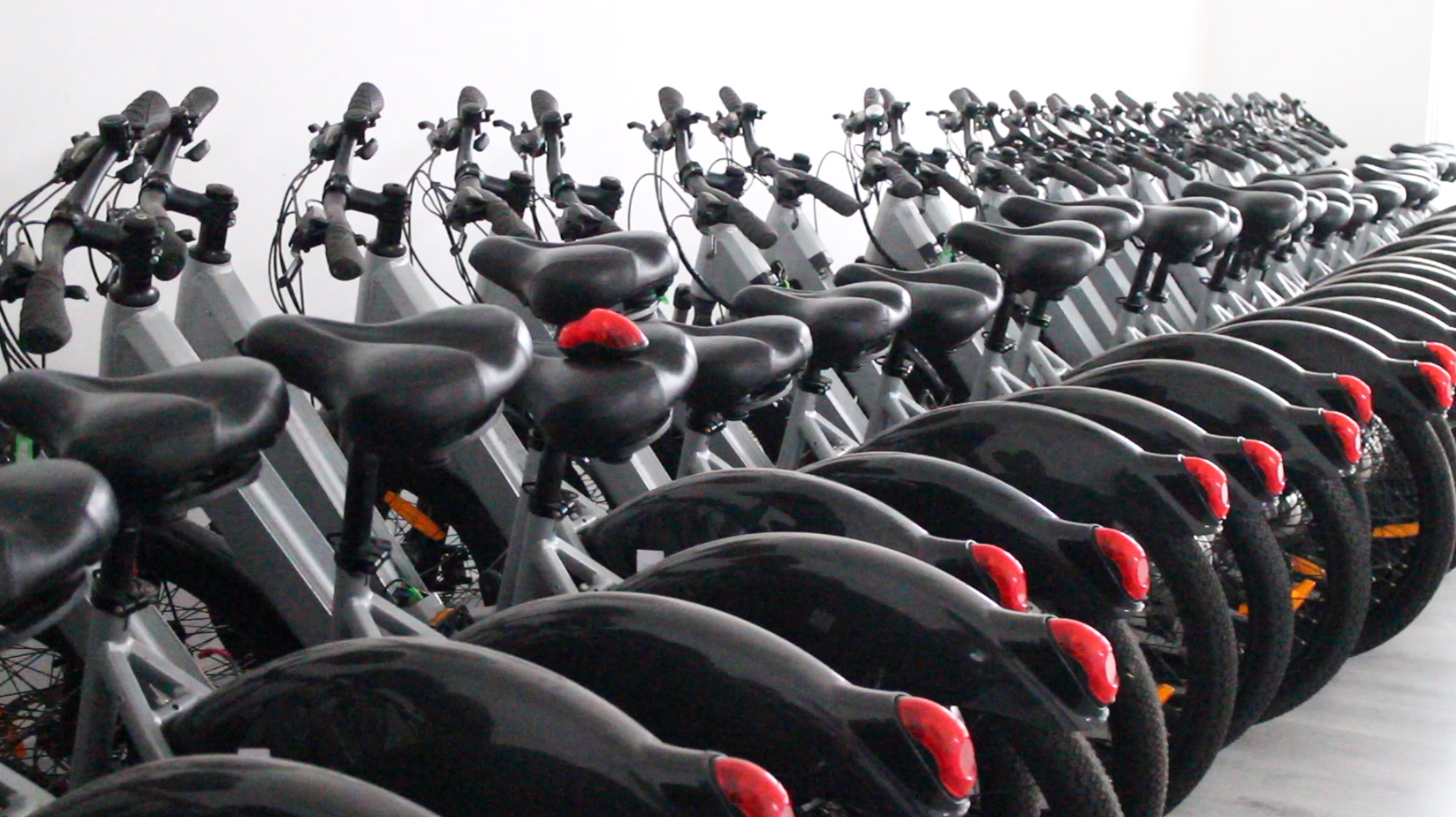 Fleet of EDMTECH bikesharing electric bicycles